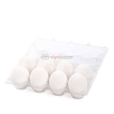 8 Li Şeffaf Yumurta Viyolü 100 Adet