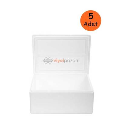 Strafor Köpük Kutu (26.6x20,7x17,3)cm 1,5 kg - 5 Adet D-3